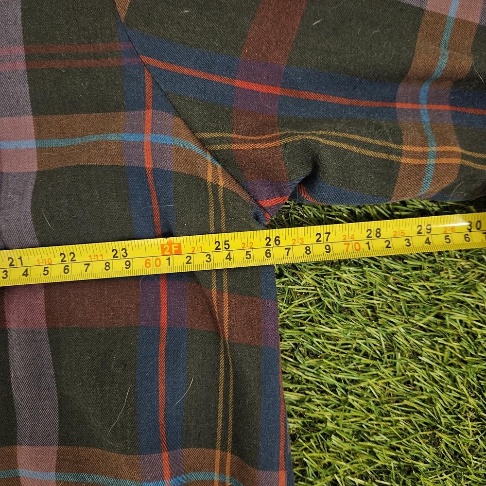 Men's Multicolor Plaid Button-Down Shirt Flannel Pendelton Style Vintage 70s 80s - Picture 9 of 11